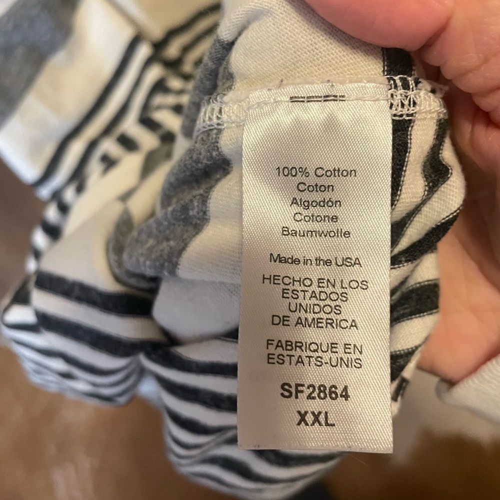 Michael Starrs Stripe Maxi dress Size XXL excellent condition grey and white - Picture 5 of 5